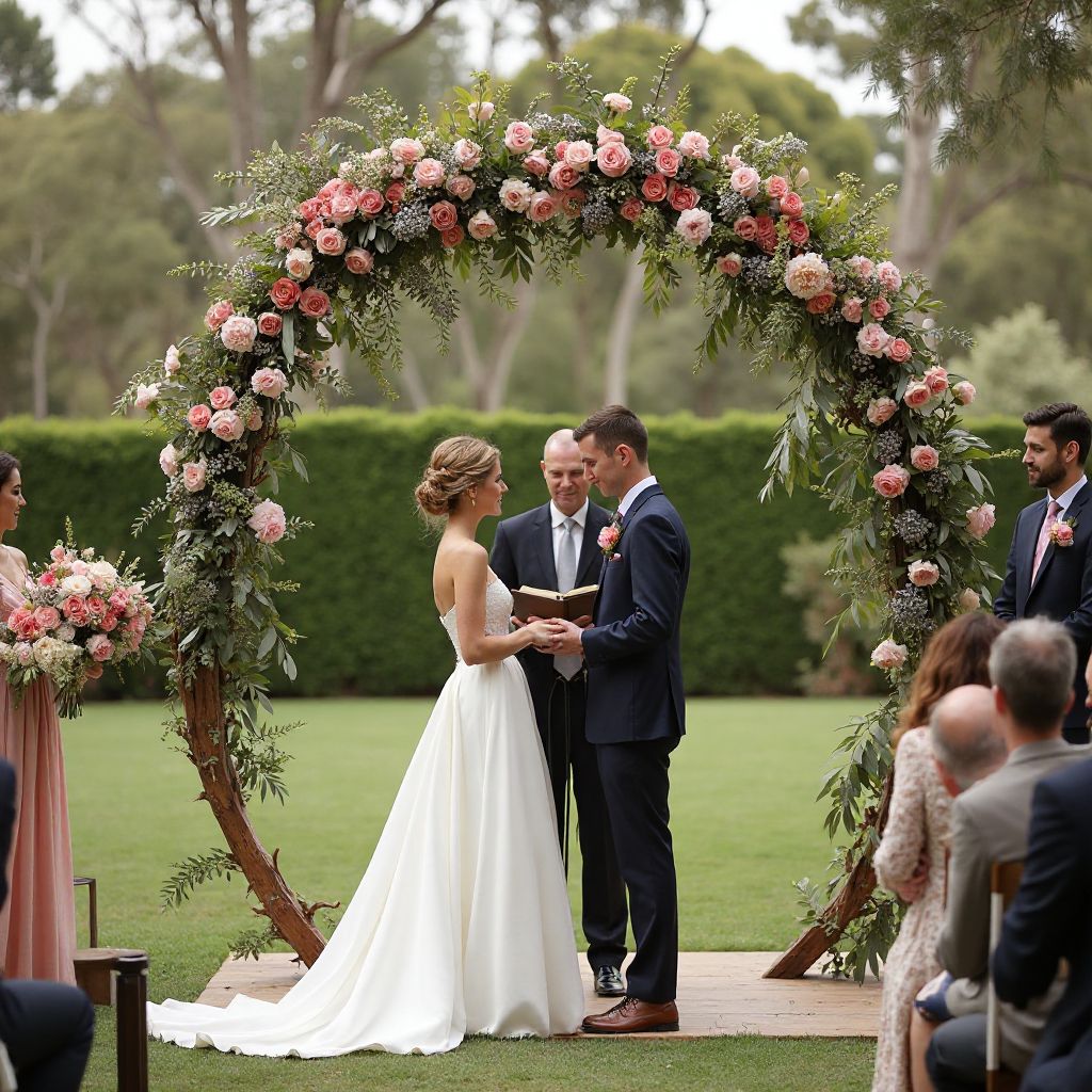 Intimate wedding ceremony